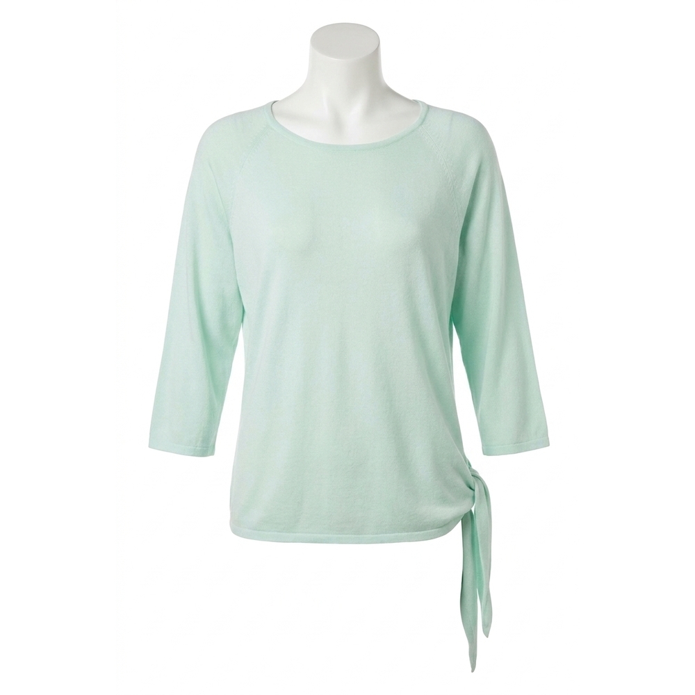 NEW ANGEL side-tie sweater in menthol